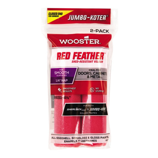 Wooster Jumbo-Koter Red Feather Mini Roller 4.5" (2 Pack)