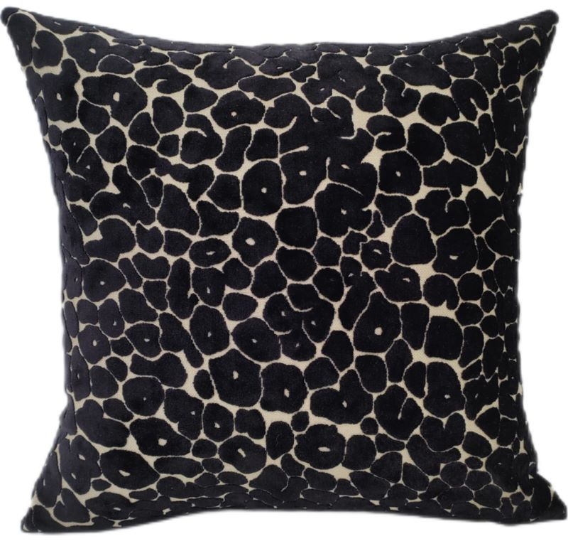 Malini Spoton Black Leopard Print Cushion