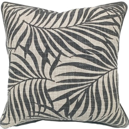 Malini Wapi Black Leaf Print Cushion