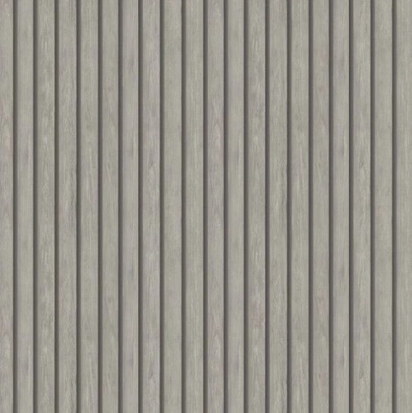 Wood Slat Wallpaper Grey Sample