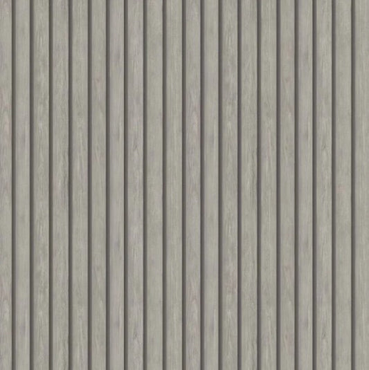 Wood Slat Wallpaper Grey Sample