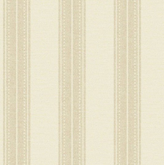 Yuste Stripe Wallpaper - Cream Sample