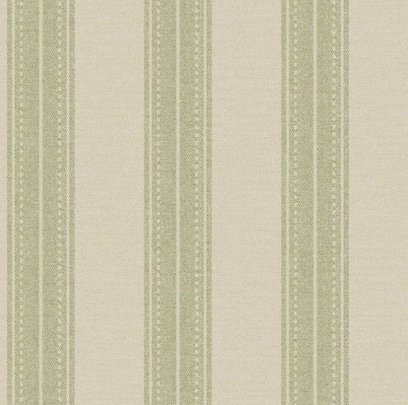 Yuste Stripe Wallpaper - Sage Sample