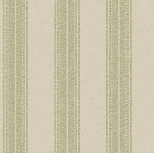 Yuste Stripe Wallpaper - Sage Sample