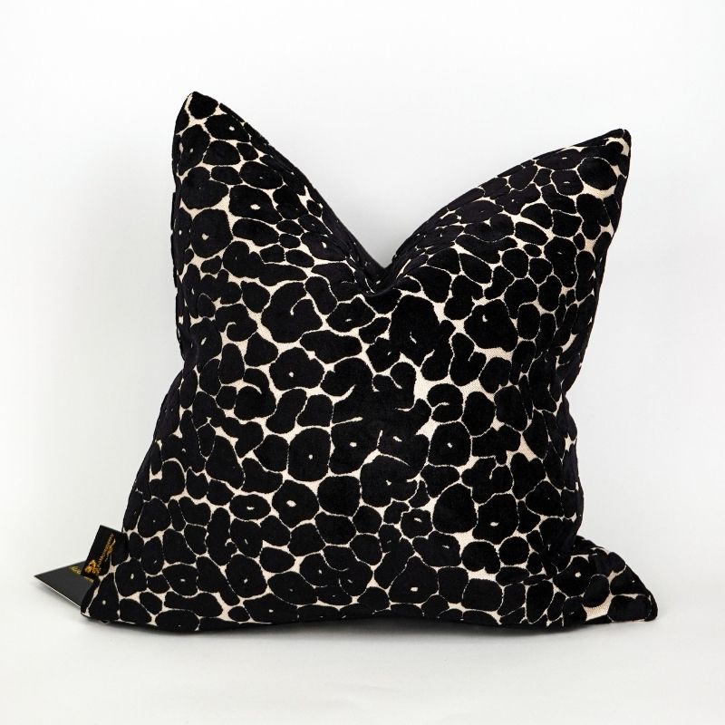 Malini Spoton Black Leopard Print Cushion