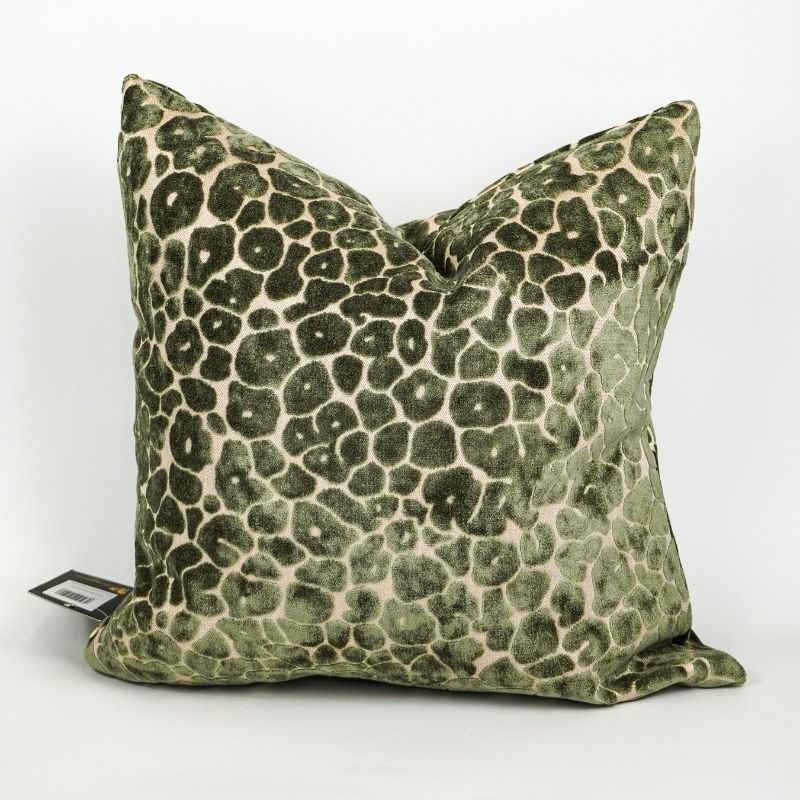 Malini Spoton Sage Leopard Print Cushion