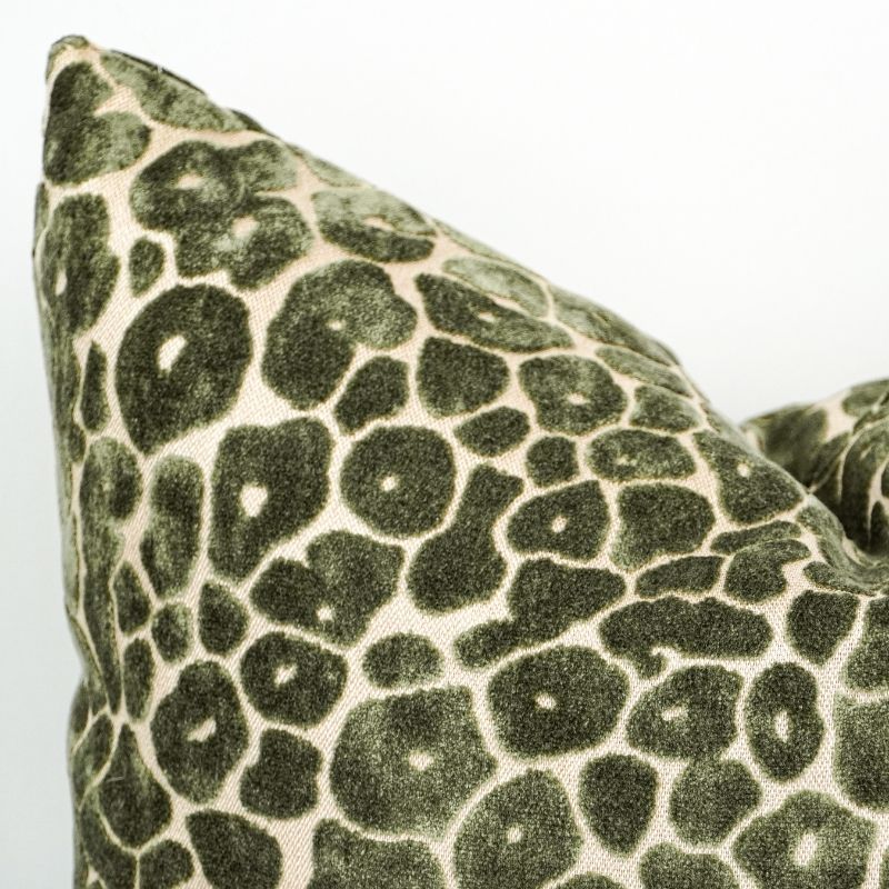 Malini Spoton Sage Leopard Print Cushion