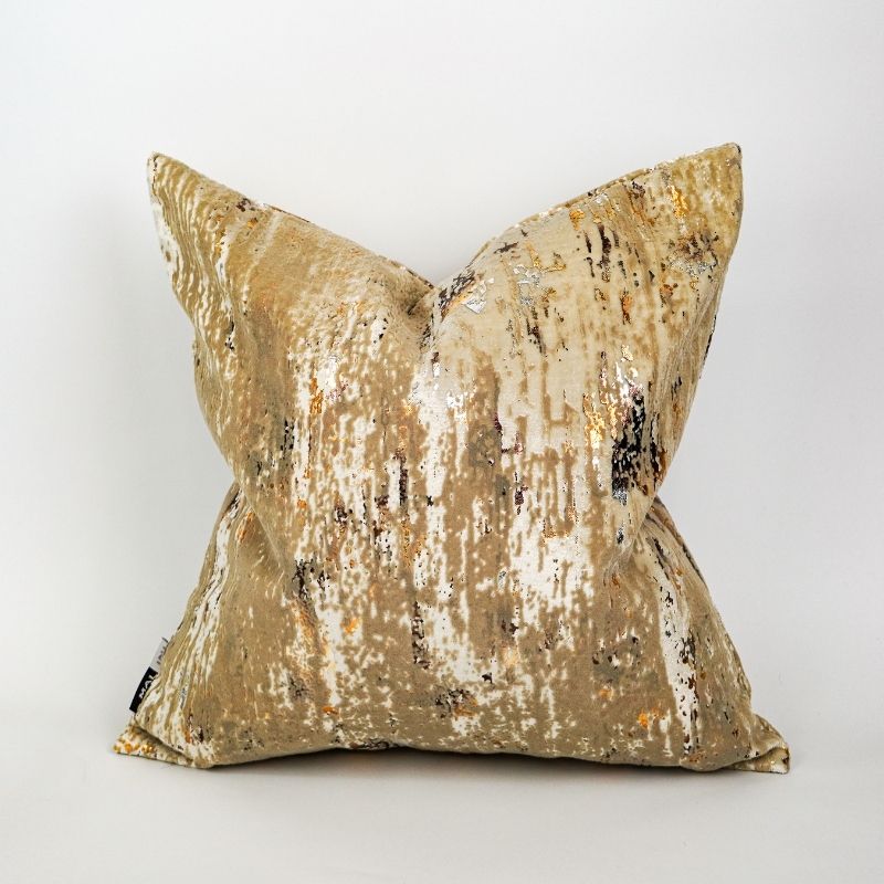 Malini Torcello Gold Metallic Cushion