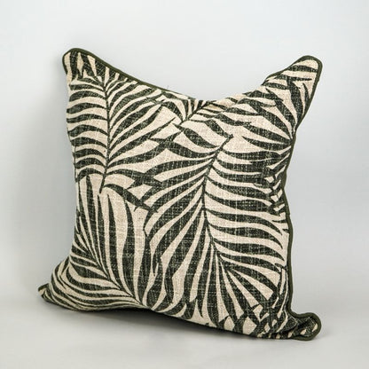 Malini Wapi Green Leaf Print Cushion