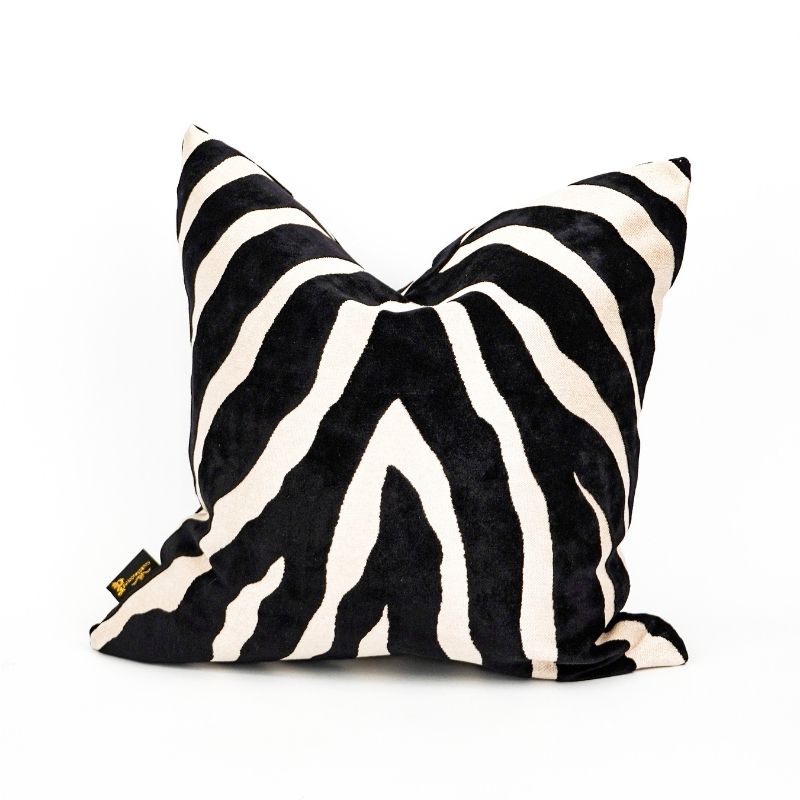 Malini Zebedeedodah Black Zebra Print Cushion