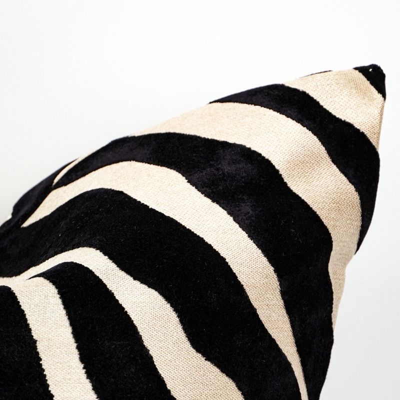 Malini Zebedeedodah Black Zebra Print Cushion