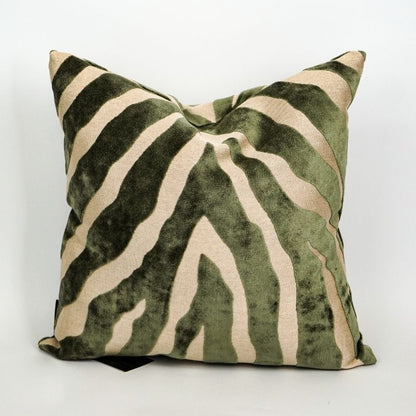 Malini Zebedeedodah Sage Zebra Print Cushion