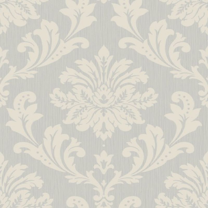 Louisa Damask Wallpaper - Grey