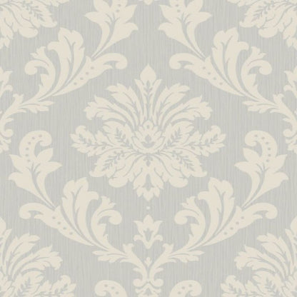 Louisa Damask Wallpaper - Grey