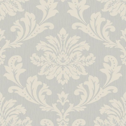 Louisa Damask Wallpaper - Grey