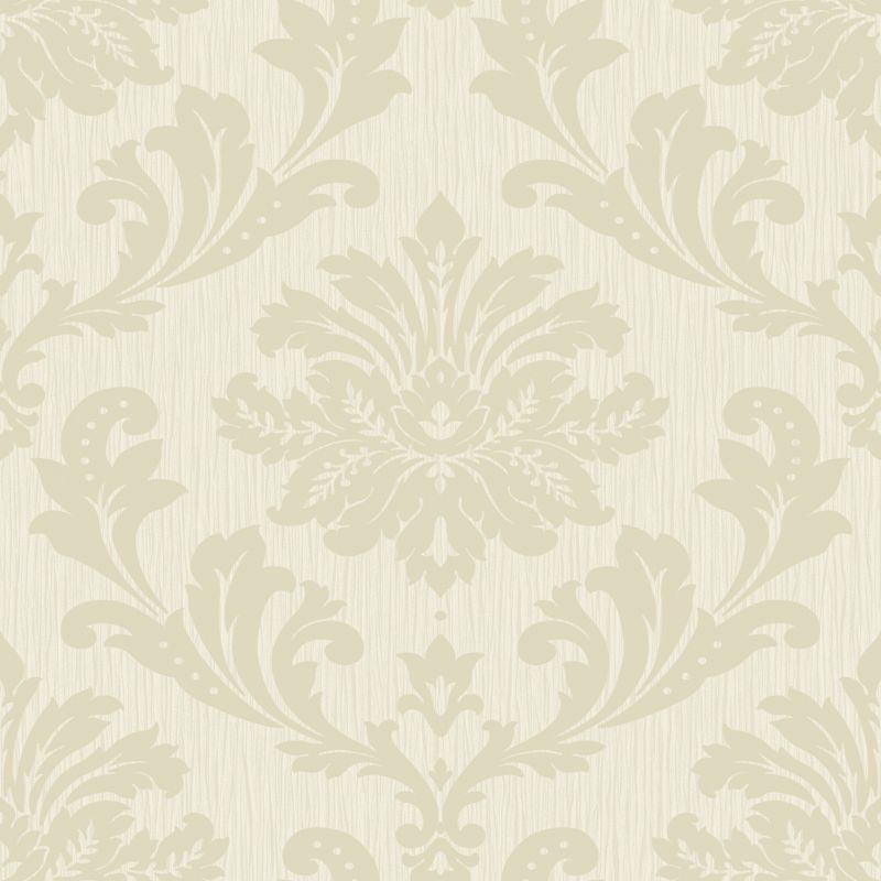 Louisa Damask Wallpaper - Beige