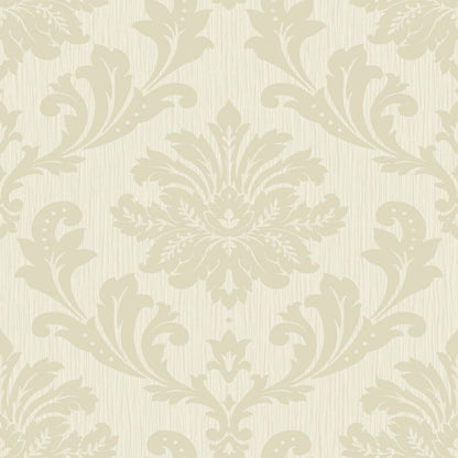 Louisa Damask Wallpaper - Beige