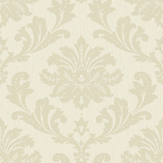 Louisa Damask Wallpaper - Beige