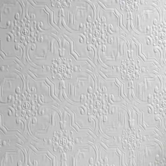 Anaglypta Original Berkeley Ornate Wallpaper White Sample