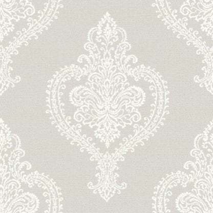 Adalyn Luxury Damask Wallpaper Taupe