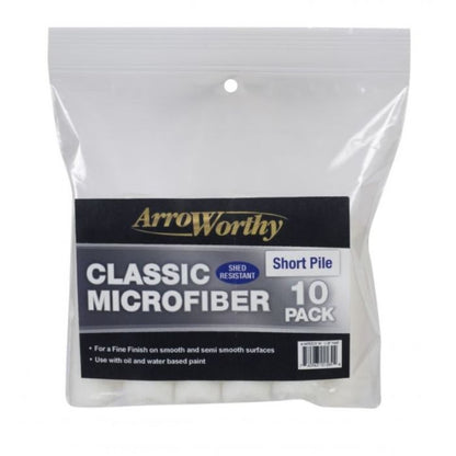 Arroworthy Classic Microfiber 4" Mini Rod Style Roller Sleeve - Pack of 10