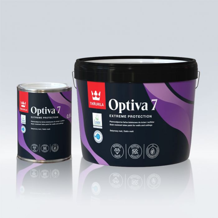 Tikkurila Optiva 7 Scrubbable Satin Matt for Walls & Ceilings - Colour Match