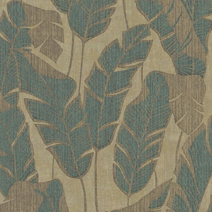 Miami Palm Leaf Wallpaper Teal