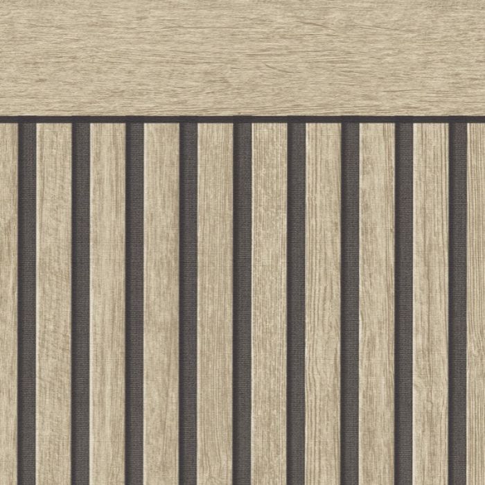 Scandi Wood Slat Wallpaper - Half Wall Panel