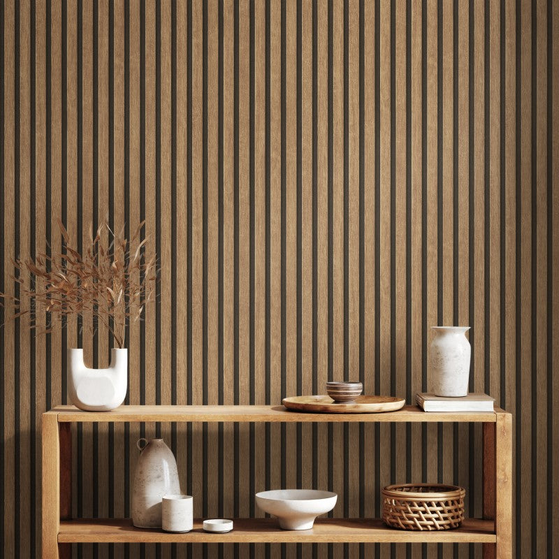 Wooden Slat 3D Wallpaper