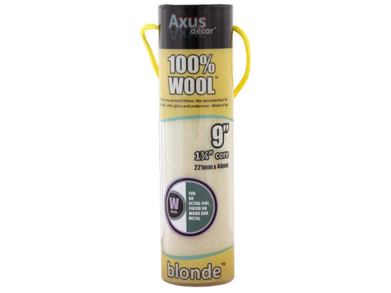 Axus Blonde 9" Roller 100% Natural Wool For Woodwork Paints