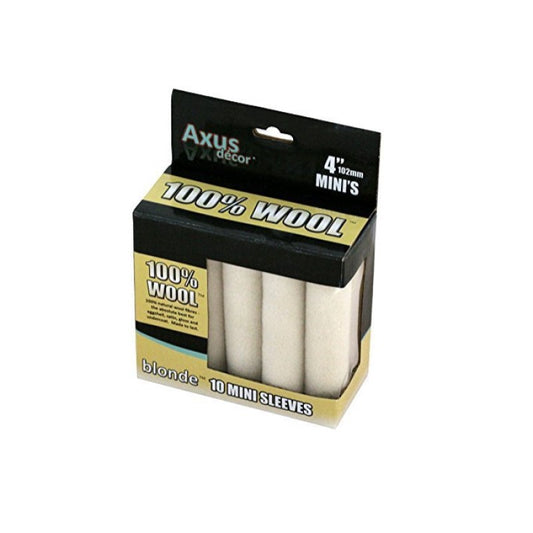 Axus Blonde 4" Mini Roller Kit 100% Natural Wool (10 Pack)