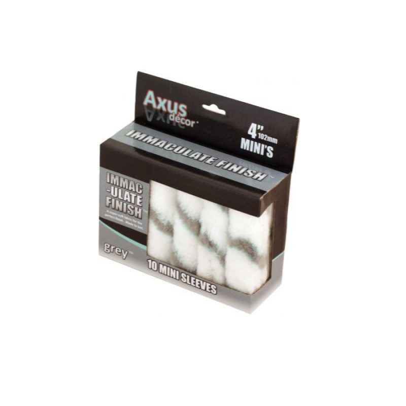 Axus S- Finish  Mini 4" Roller Sleeve Immaculate Finish (10 Pack)