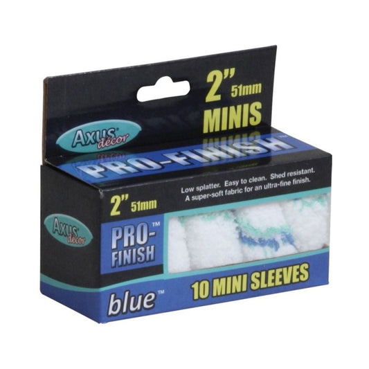 Axus Blue Pro Finish 2" Mini Roller Sleeve (Pack of 10)