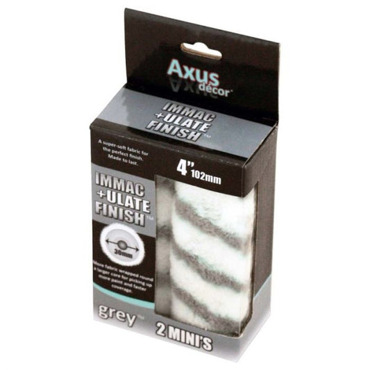 Axus S -Finish  Mini 4" Roller Sleeve Immaculate Finish Extra Fluffy (2 Pack)