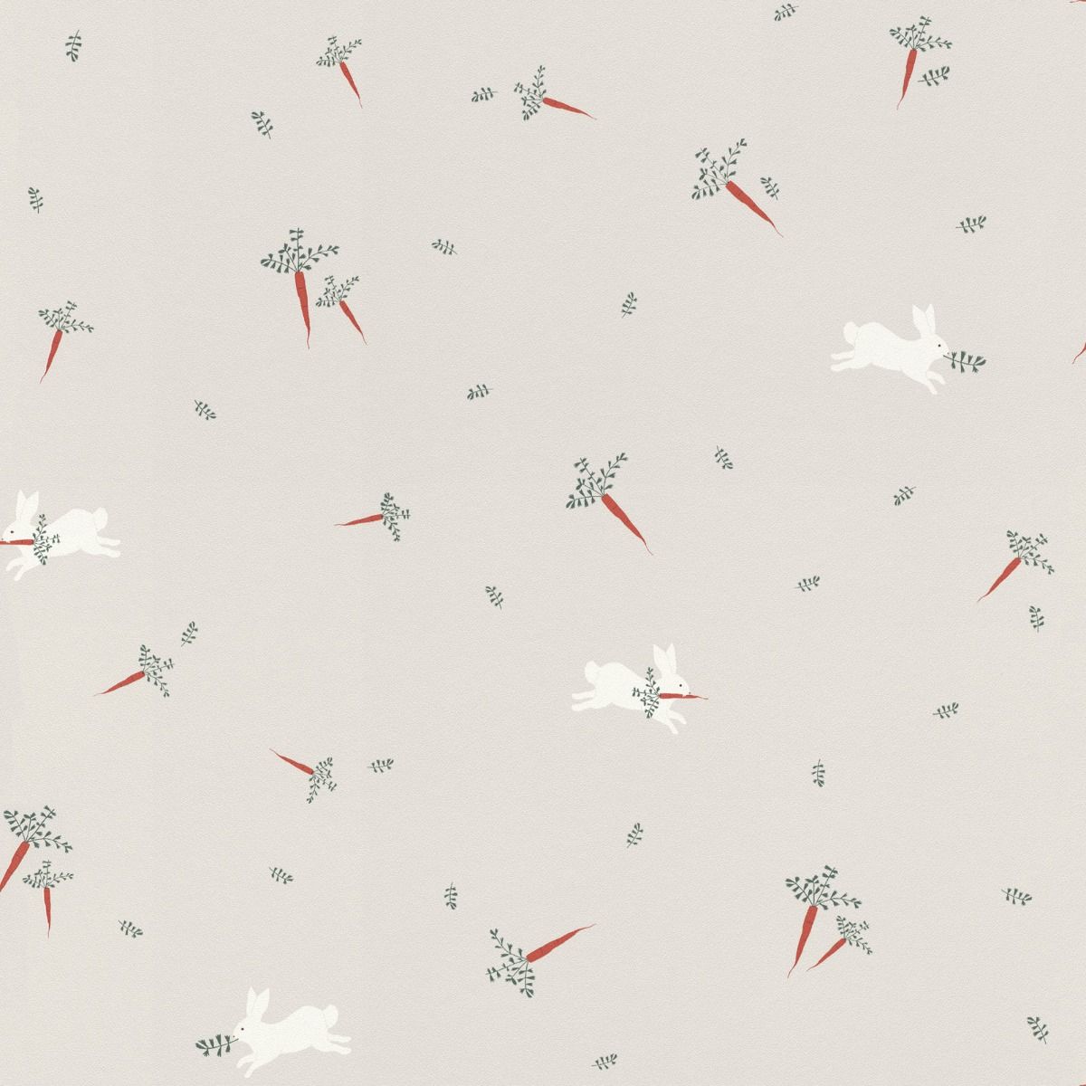 Bambino Rabbits Wallpaper Grey