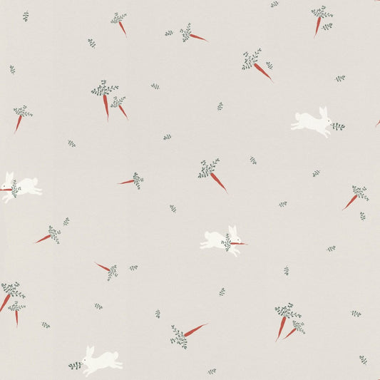 Bambino Rabbits Wallpaper Grey