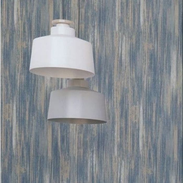 Distressed Textured Linear Striped Wallpaper