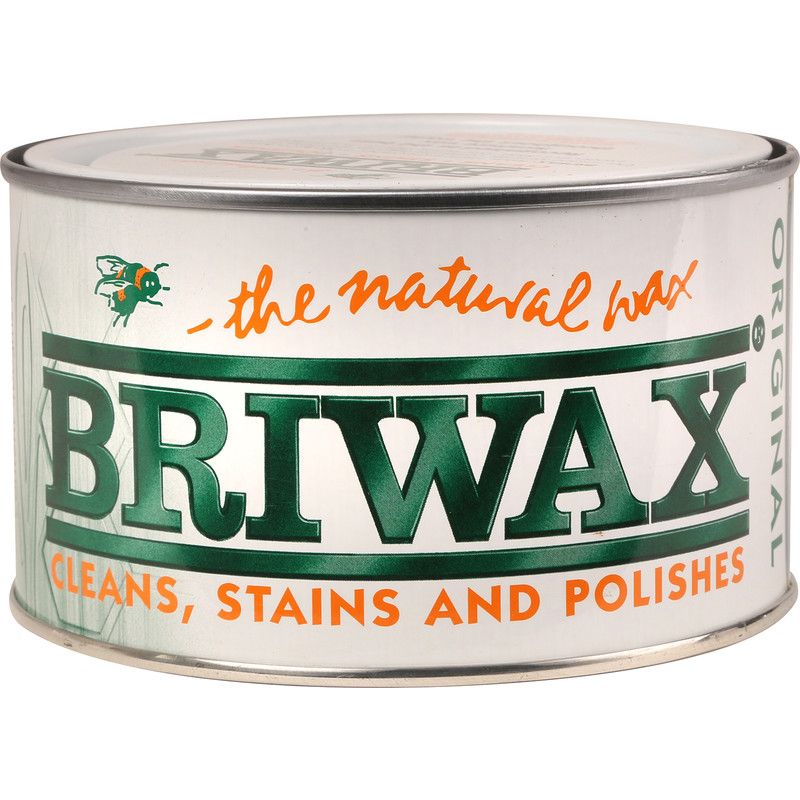 Briwax Cleaner, Stainer & Polisher Natural Wax - Medium Brown - 400g