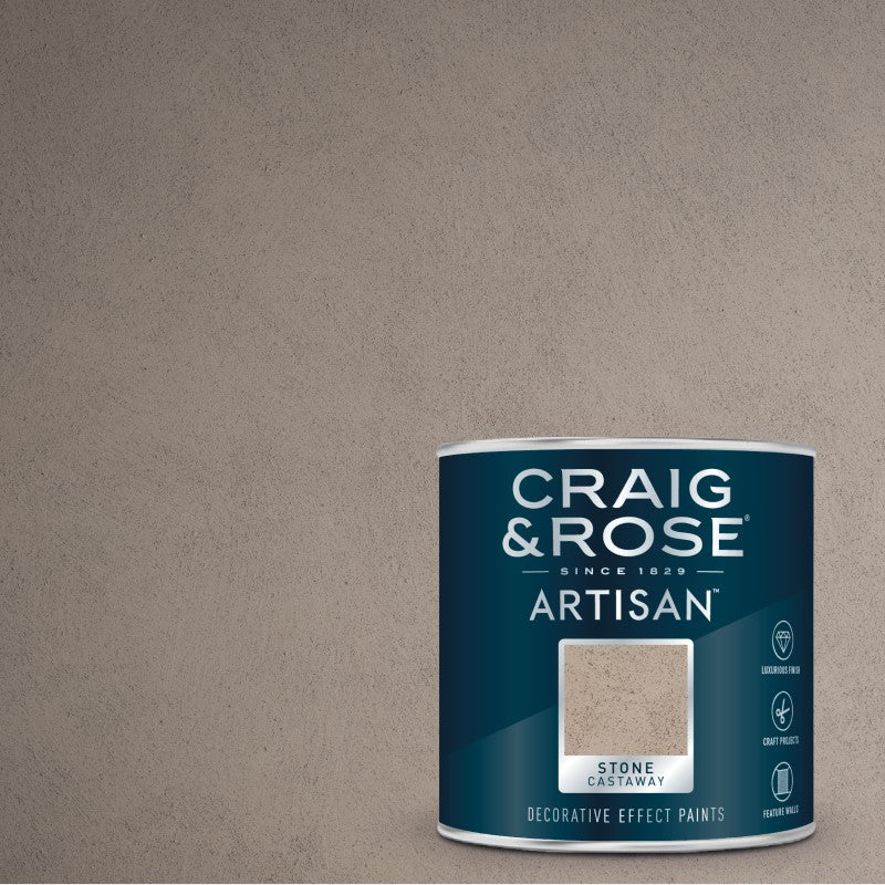 Craig & Rose Artisan Stone Effect Paint - Castaway Stone 2.5L