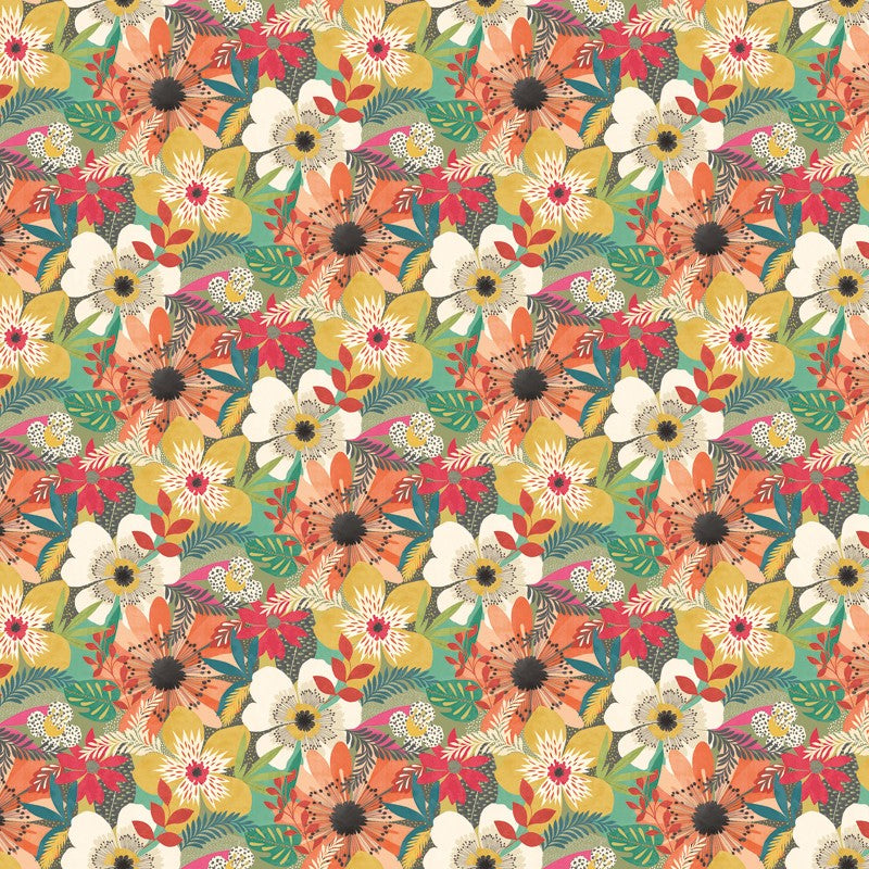 Ohpopsi Floral Riot Wallpaper