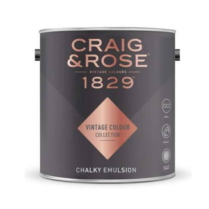 Craig & Rose 1829 Chalky Matt Paint- Designer Colour Match Paint- Shiitake 1L