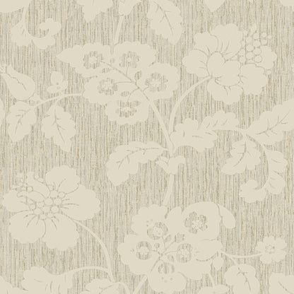 Chambray Trail Floral Leaf Wallpaper