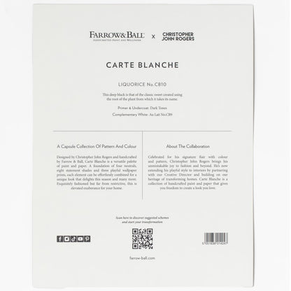 Farrow & Ball Carte Blanche Paint Sample Swatch - Liquorice