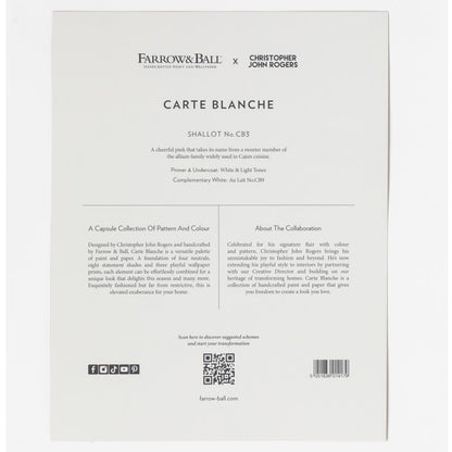 Farrow & Ball Carte Blanche Paint Sample Swatch - Shallot