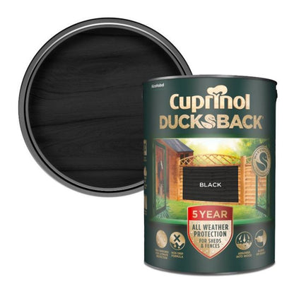 Cuprinol 5 Year Ducksback Fence & Shed Treatment - Black