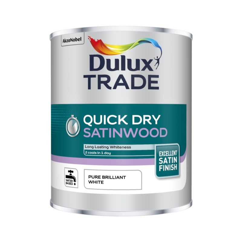 Dulux Trade Quick Dry Satinwood - Pure Brilliant White