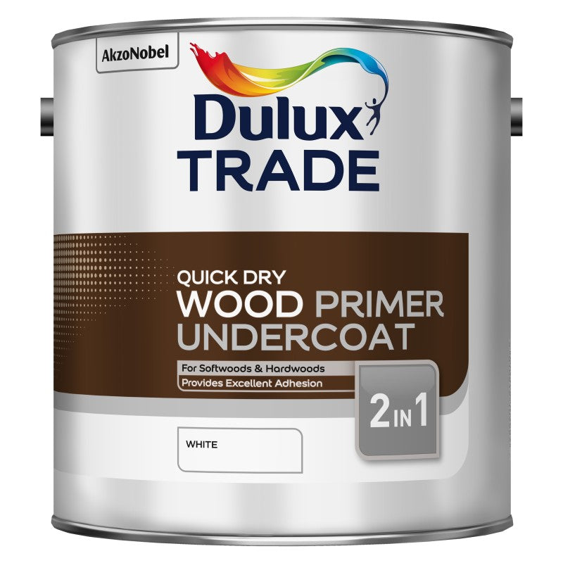 Dulux Trade Quick Dry Wood Primer Undercoat - White