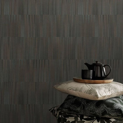 Erismann Martinique Linear Stripe Wallpaper Brown