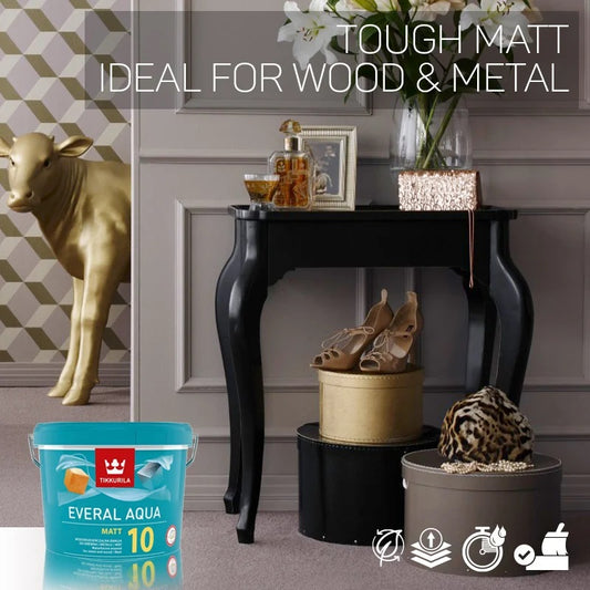 Tikkurila Everal Aqua 10 Tough Matt for Wood & Metal - Colour Match