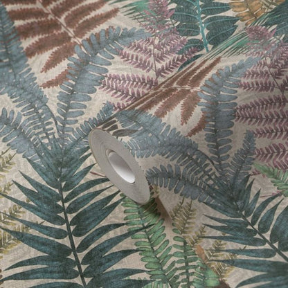 Botanical Garden Fern Leaf Wallpaper Multi